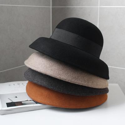 China Image Fedora Hats 2021 For Women Fashion Flat Wide Brim Wool Felt Jazz Fedora Hats For Men Goth Top Vintage Wedding Hat Red Hat for sale