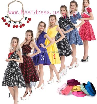 China Bestdress Anti-Static Evening / Formal Dresses Dress Type And Material 100% Cotton Rockabilly Dress for sale