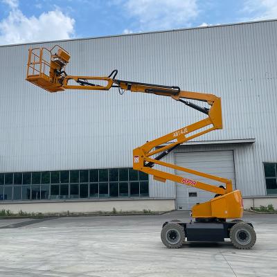 China Building Material Stores Factory Supply 14m Hydraulic Boom Lift Aerial Work Platform Cherry Picker Self-Propelled Telescopic Articulating for sale