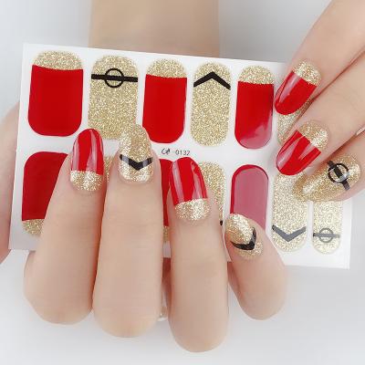 China Multiple Choice Hot Beautiful Colorful 3D Bronzin Finger Nail Decal Sticker TikTok Sale Waterproof Nail Art Decoration for sale