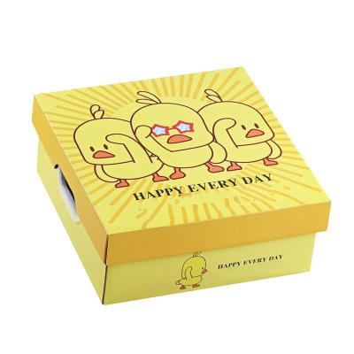 China Recyclable Square Duck Snack Web Celebrity Lovers Happy Birthday Gift Box For Valentine's Day Gift for sale