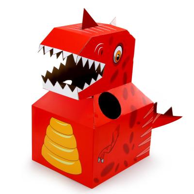 China Wholesale Price Funny Children's Toy Factory Dinosaur Cardboard Can Use Cardboard Clothes Children's DIY Performance Cardboard Toy for sale