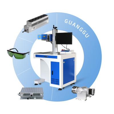 China Air-cooled High Quality Co2 Laser Marking Machine with Rotary Desktop Laser Marking Machine Laser Marking Machine for Plastic for sale