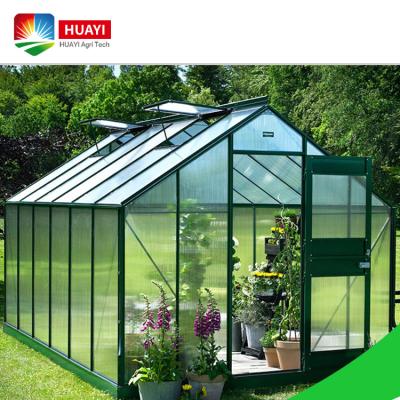 Китай Easily Assembled Solar Heated Polycarbonate Sheet Aluminum Structure Walk-in Garden Greenhouse продается