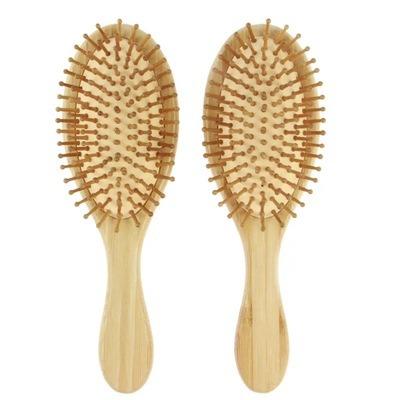 China Wholesale Ecov-friendly Portable Oval Massage Scalp Brush Bamboo Hair Comb for sale