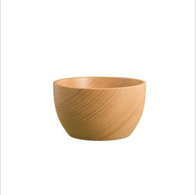 China Modern Wholesale Natural Heat Resistant Mixed Fruit Food Restaurant Kitchen Factory Wooden Rice Bowl for sale