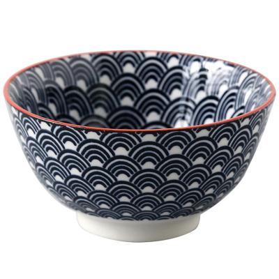 China Viable ceramic rice bowl 5 inch porcelain undercoat colored glazed bowl for hotel and restaurants and home AWS2004 for sale