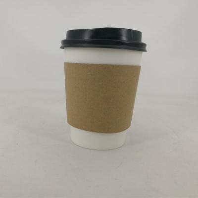 China 420ml 12oz Disposable Single Wall Coffee Paper Cup With Lid And Sleeve for sale