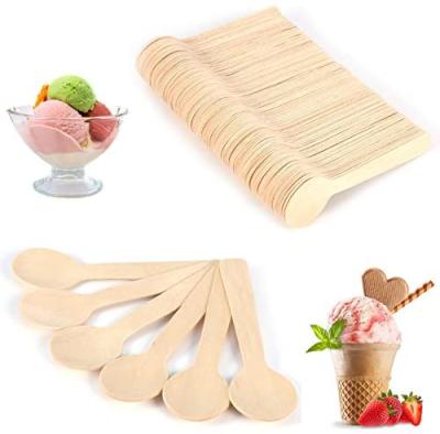 China Disposable Cutlery Flatware Birch Wood Disposable Biodegradable Spoon for sale