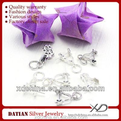 China 925 Sterling Silver XD P242 925 Flower Clasp Earring Pinch Dangle Bails for sale