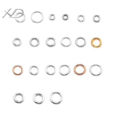 China Nickel& XD P051 Lead Free Real 925 Sterling Silver DIY Jewelry Making Rings Sterling Silver Closed Ring DIY Earring Connector for sale