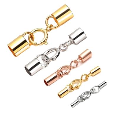 China Rope End Button XD P601 925 Sterling Silver Lobster Clasp With 1.0-5.0 Mm Leather Rope End Clasp Sterling Silver Buckle Special Clasp Necklace for sale