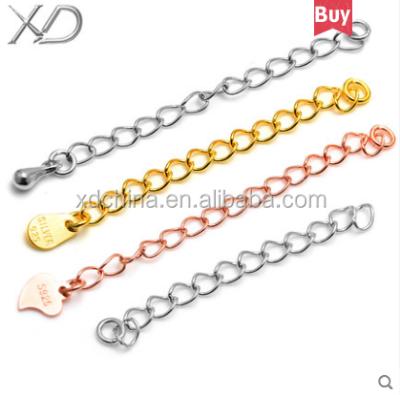 China XD P179 925 Necklace Supplement 925 Extension Chain 925 Sterling Silver Sterling Silver Growth Chain for sale