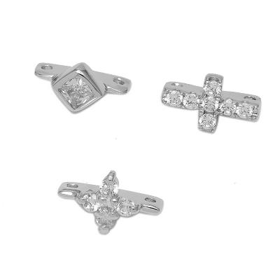 China Nickel& Lead Free XD SB242-244 Two Strands Jewelry Findings 925 Sterling Silver Connectors for sale