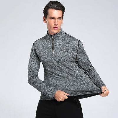 China New Solid Color Quick-drying Thin Breathable Jacket Men's Thoughtful Training Running To Wear Long Sleeve Fitness Clothing for sale