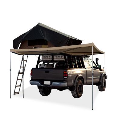 China Easy Install 3 wd / 2.5 x 3 / side piece car tent rip-stop tent poly canvas flame retardant fabric for camping for sale