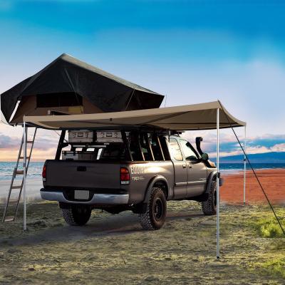 China Easy Install Suv Car Camping New Outdoor Propeller Shaped Design Roof Top Pull Out Car Roof Top Tent Tent for sale