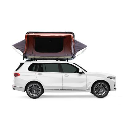 China Durable Telescopic Car Side Tents Tent Black Camping 2 3 Person Shell Roof Top Car Tent Hard For Suvs for sale