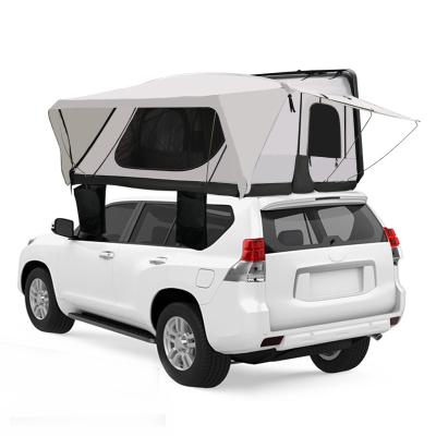 China Durable 3 Seconds Hydraulic Pole Shell Outdoor Camping Black Open 3 Person Folding Car Roof Top Tent For Suvs for sale