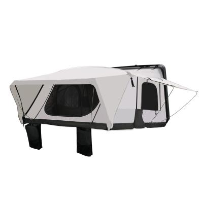 China Durable ABS Material Black Polymer Hard Shell Outdoor Camping Folding Automatic Car Roof Tent for sale