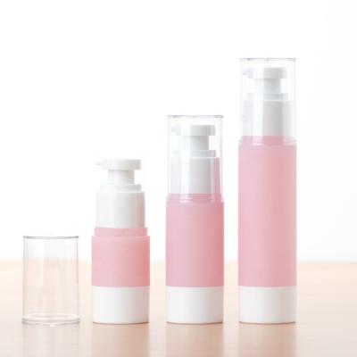 China PACKAGING Cosmetic Bottle 15ml 30ml 50ml 100ml Pink Airless Lotion Pump Bottle for sale