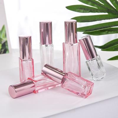 China Essential Oil 4ml 9ml 20ml 30ml Rose Gold Glass Perfume Bottle Cosmetic Spray Glass Perfume Bottle for sale