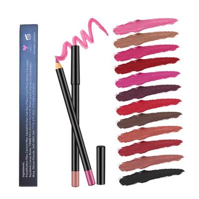 China Private Label Cruelty Free Waterproof Matte Case Permanent Lip Liner Pencil With Liner Lipstick for sale