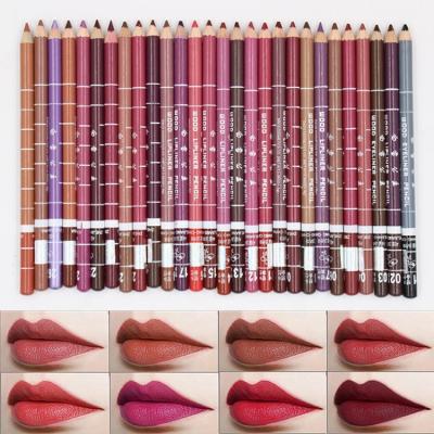 China Waterproof Multi Colors Waterproof Lip Liner Women Beauty Makeup Tools Lipliner Pencil Lipstick for sale