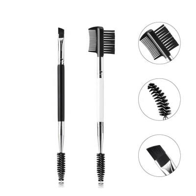 China Durable Eyebrow Brush Eyelash Comb and Spoolie Brush, Professional Double Eyeshadow Brush Eyebrow Eye Makeup Tool for sale