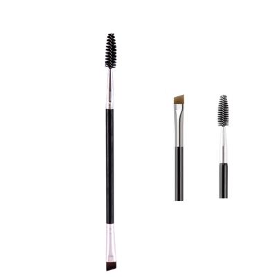 China Durable Multifunctional Spoolie Brush and Angled Eyebrow Mini Eyelash Brush for Tinting Angled Eyebrow for sale