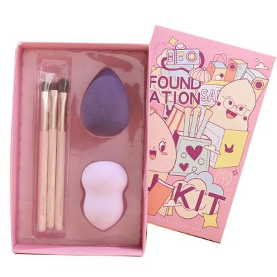 China Wholesale Durable Private Logo Eyeshadow Cosmetic Brush With Makeup Brush Set Makeup Sponge for sale