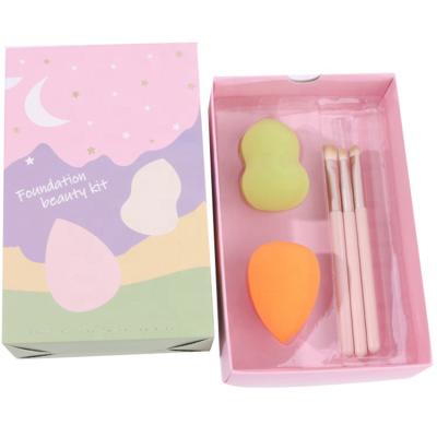 China Soft Feeling Customized LOGO Make Up Sponge With Eyeshadow Makeup Brush Tool Kit for sale