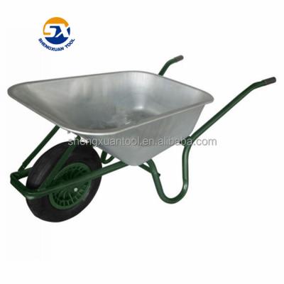 China Good Quality Steel Metal Tray 100L Galvanized Function Wheel Barrow for sale