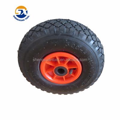 China Durable Plastic Rim Rubber Material 2 Pairs 4 Pairs Small Pneumatic Wheel For Carts for sale