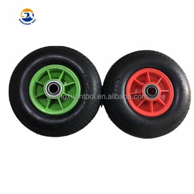 China Small Durable Pneumatic Rubber Wheel 2.50-4 8 Inch Plastic Rims for sale