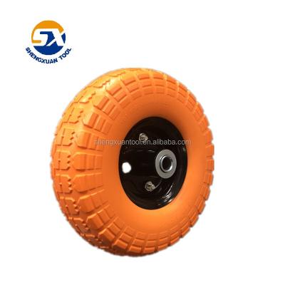 China 10 Inch PU Flat Free Golf Cart Foam Filled Wheels for sale