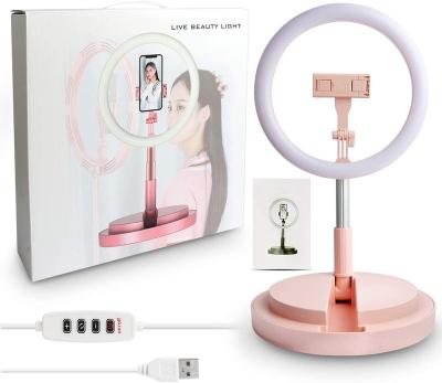 China &Tiktok Foldable Photographic Lighting Makeup Ringlight Selfie LED Ring Light With Stand For Smartphone Youtube Brightness 3 Tier for sale