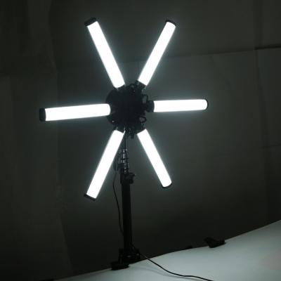 China Fill Light 26 Inch Portable Six-Arm Photography Light Living Light Fill Light For TikTok for sale