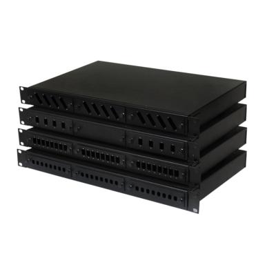 China Ftth 12 Core 1U SC/FC/ST/LC Rack Mount Fiber Optic Splicing Patch Panel/Termination Box/ODF for sale