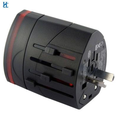 China Travel Commercial International Global Universal Plug Charger Adapter 2 Multi USB Port for sale