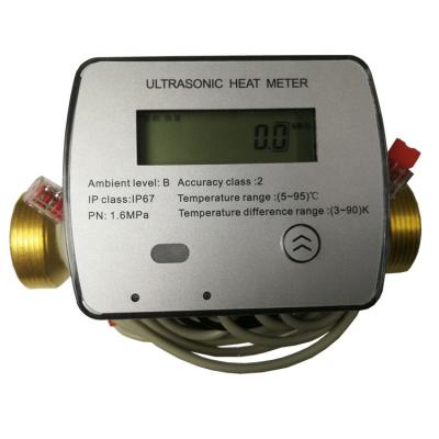 China Brass Ultrasonic Heat Meter with M-BUS/RS485/LoraWan/Prepaid/NB-IOT High Precision EN1434 IP68 Body High Quality Brass Heat Flow Meter for sale