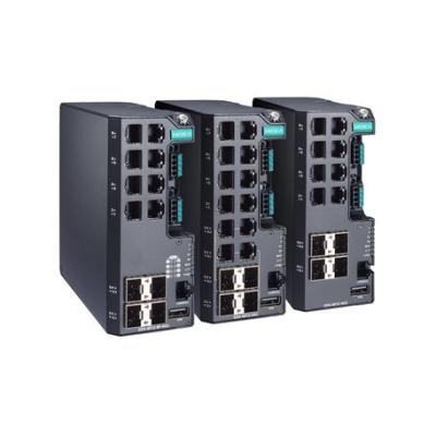 China Advanced Layer 2 Managed Switches  8+4G-port Moxa EDS-4012 Series switch / 8+4G+2 2.5GbE-port  Moxa EDS-4014 Series swit for sale