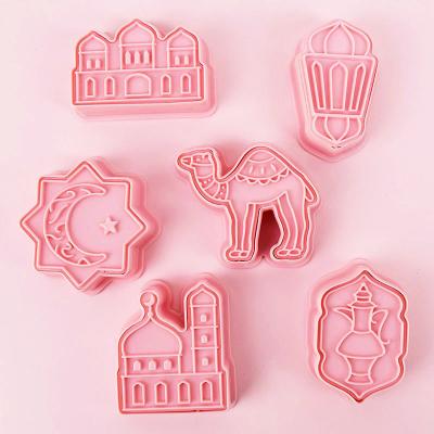 China 6pcs Eid Mubarak Decor Ramadan Cookie Cutter Moon Star Camel Mosque Cookie Cutter Islamic Muslim Cake Mold Viable Baking Tools DIY for sale