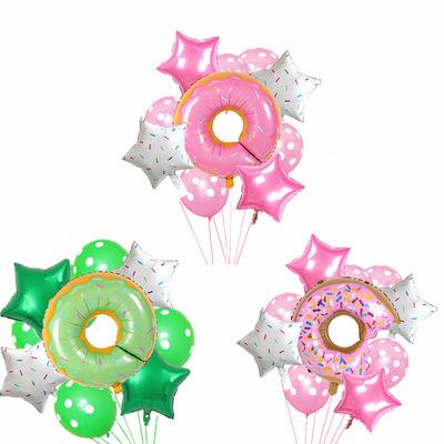 China Five-pointed Wave Dot Latex Balloon Candy Star Movie Star Set 10pcs Birthday Party Decorations Foil Balloon Baby Combination Birthday Party Decorations for sale