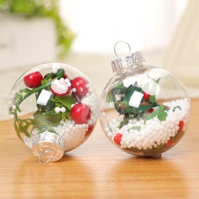 China Wholesale Eco-friendly Crystal Ball Plastic Christmas Plastic Transparent Christmas Tree Decoration Ball for sale