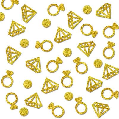 China Marry the & engagement & Diamond Ring Glitter Confetti Wedding Party Decoration Bridal Shower Party Decoration Bachelorette Gold Confetti Table for sale