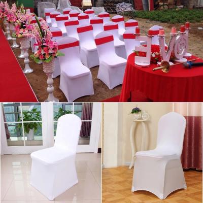 China Factory Directly Sale Simple Cheaper Custom Hotel Wedding Banquet Spandex Fabric Chair Cover for sale