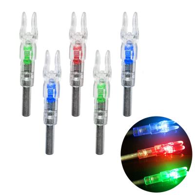 China Target Practice Pinals Nocks Archery Lighted ID .264/7.6mm Hunting Led Arrow Nocks For Compound Recurve Bow Hunting for sale