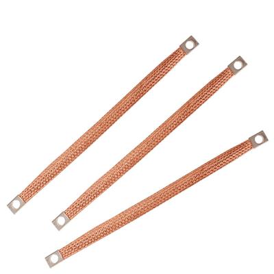 China Prices of braided Earth Grounding Cable copper ground strap for sale