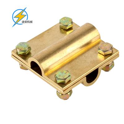 China Prices of brass Copper Tape Clamp wire rope cross clamp for sale